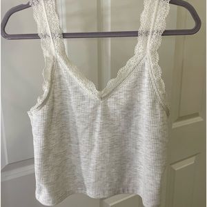 American Eagle white lace tank